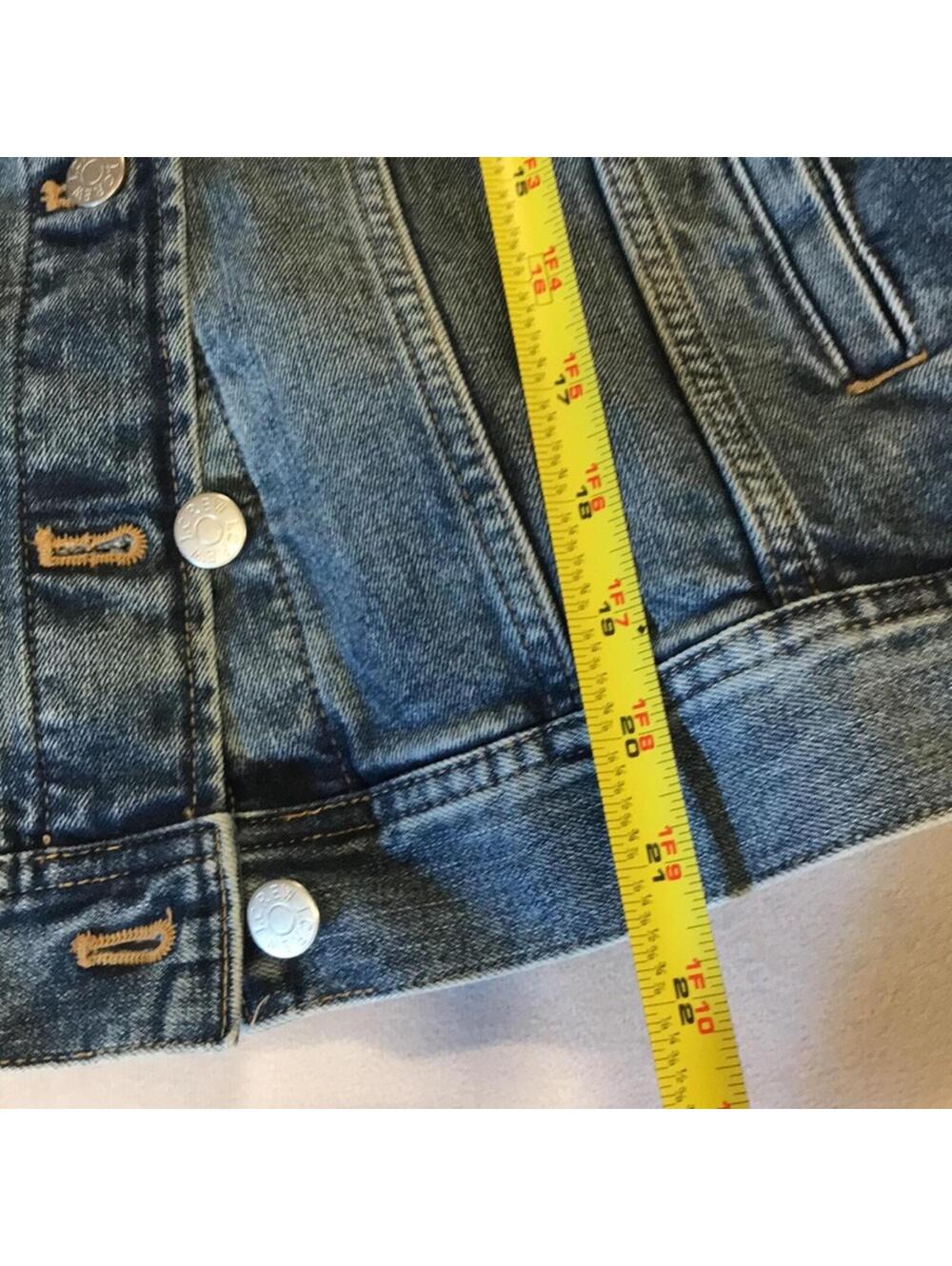 J.Crew Factory Denim Jacket Women’s M Blue Stretch Classic Trucker Jean - Picture 4 of 8